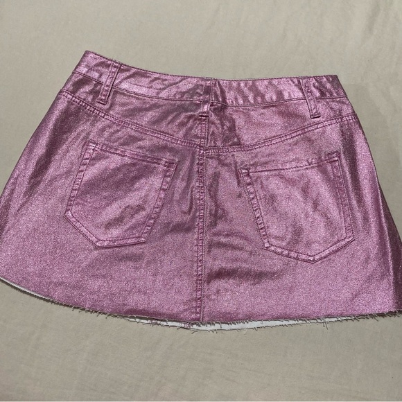 Wild Fable Metallic Pink Mini Skirt | Shimmery | Festival - Picture 3 of 16